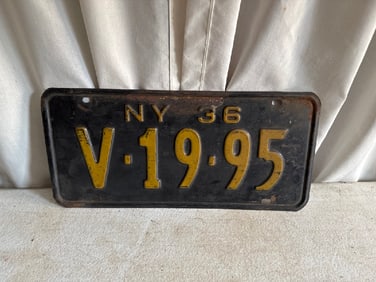 Antique License Plate