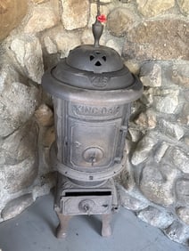 Antique King Oak Parlor Stove
