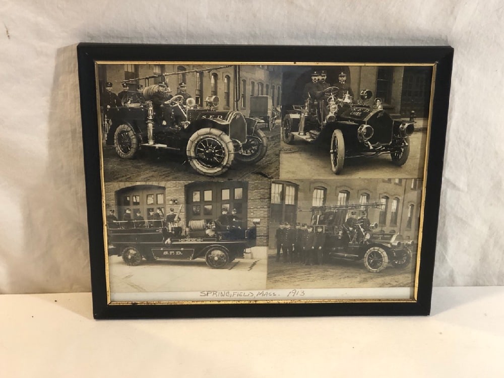 Original 1913 Postcards: Original 1913 Postcards Springfield Massachusetts- 4 Framed Postcards