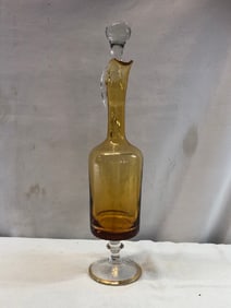 Gilded Amber Venetain Decanter