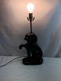 Vtg. Black Panther Lamp