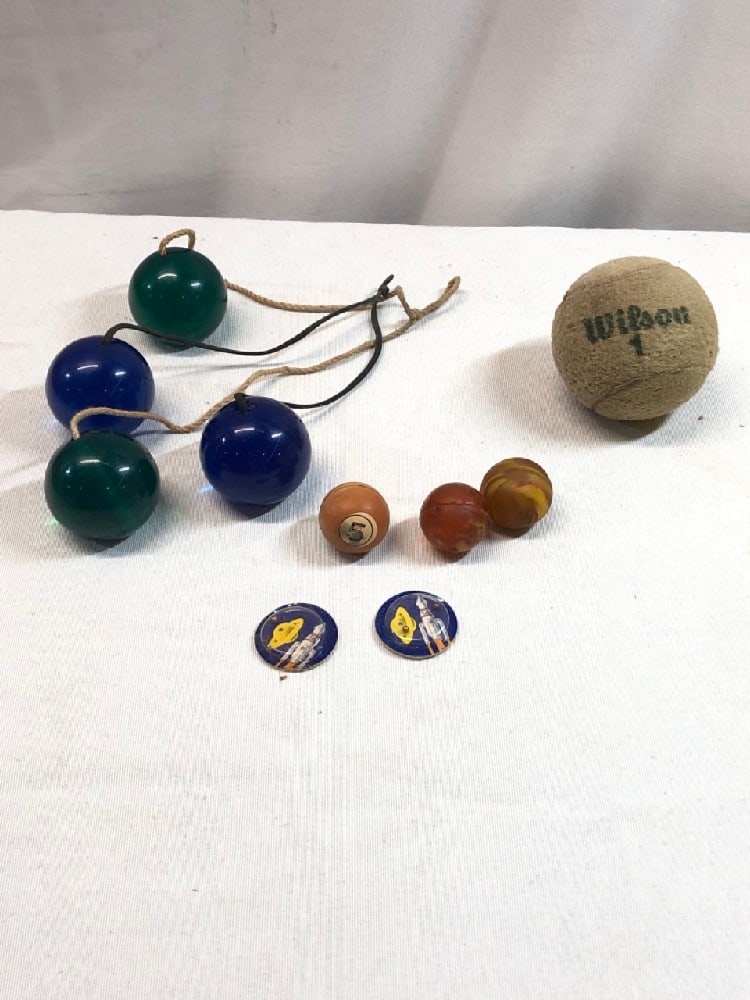 Original Glass Click Clacks, Cracker Jack Prizes and Bouncy Balls (1 of 5)