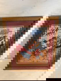 Framed Goldfarb Batik Print