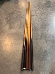 5 Vtg Wooden Pool Cues