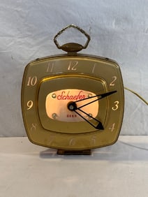 Vtg. Schaefer Beer Advertising Clock