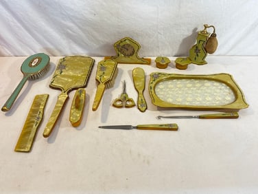 Vtg. Art Deco Vanity Set