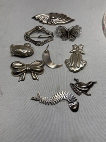 Vtg. Sterling Brooches