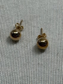 14kt Gold Solid Ball Stud Earrings