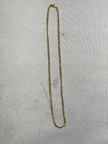 10kt Gold 477 Italy GM Figaro Chain Necklace
