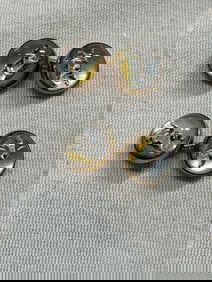 Antique Gold Filled Reverse Crystal Cufflinks