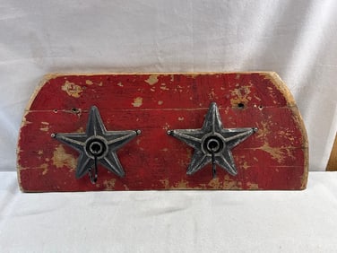 Handmade Rustic Wall Plaque with Hooks