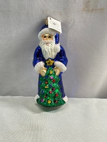 Christopher Radko Sapphire Santa Claus