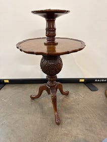 Vtg. Ash Tray 2 Tier Table