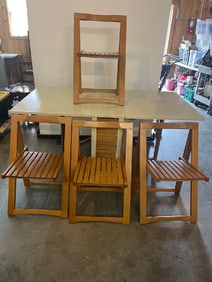 MCM Aldo Jacober Drop Leaf Table & 4 Chairs