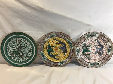 Vtg. Hong Kong Porcelain Plates