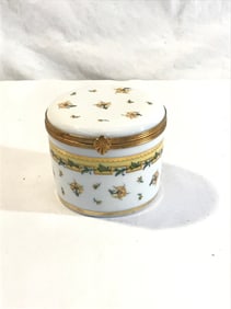 Vtg. Bougainville Yellow Hinged Box