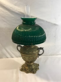 Antique Brass Base Oil Lamp