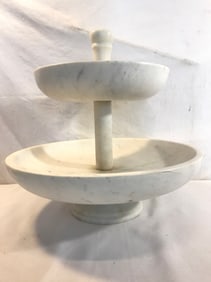 Marble Two- Tier Fruit Stand