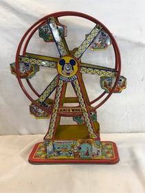 Vtg J. Chen Disneyland litho Ferris Wheel Wind up