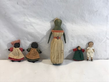 Primitive Folk Art Cloth Dolls