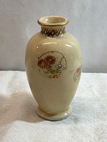 Japanese Satsuma Ware Pottery Vase
