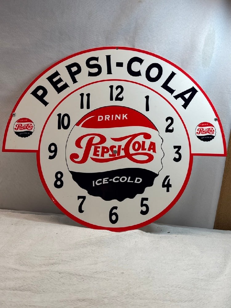 Porcelain Pepsi-Cola Advertising Clock Face Plate / Sign (1 of 3)