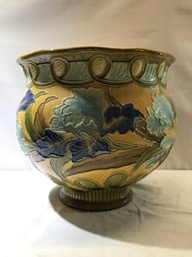 Antique Burmantofts Faience Jardiniere Planter