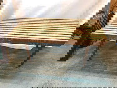 MCM Wood Slat Coffee Table