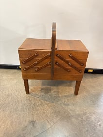 MCM Strommen Bruk Hamar Accordion Sewing Box