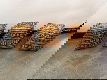 Antique Hand Woven bamboo Tribal Baskets