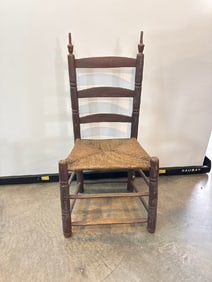 Antique New England 1830’s Ladder Back Chair
