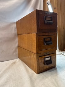 1940’s Vintage Globe Wernicke Index Card File Cabinets