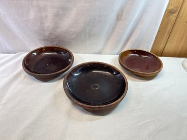 Antique Redware Pie Plates