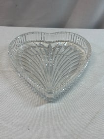 Vtg. Waterford Crystal Heart Shaped Candy /Trinket Dish
