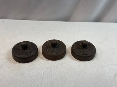 3 Pennsylvania Railroad PRR Cast Iron Paperweights