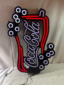 Animated Coca Cola Bottle Bubbles LED Sign