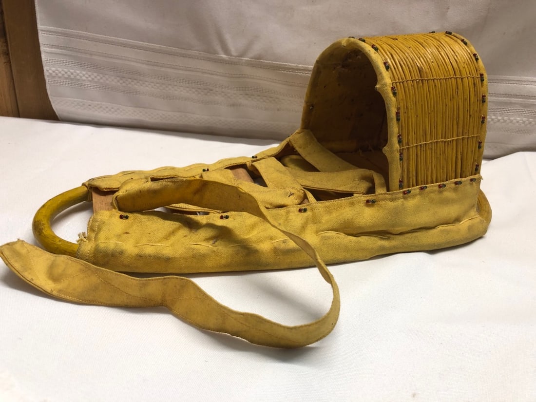 Vtg Native American Apache Indian Beaded Cradleboard (1 of 6)