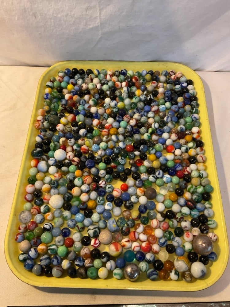Vtg. Marbles: Vtg. Marbles - Some Uranium Glass ; Stone