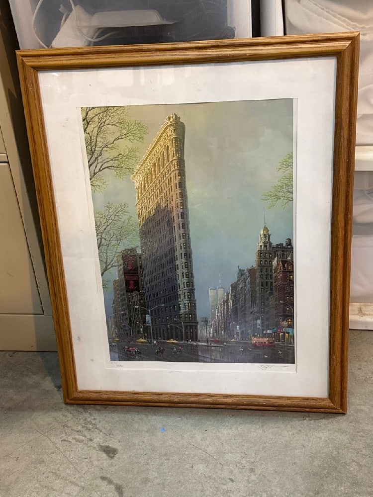 Seriolithograph in Color on Paper Flat Iron Building (1 of 5)