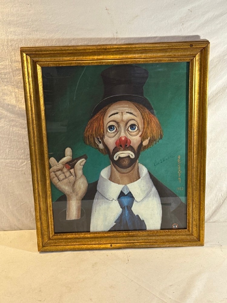 1972 Red Skeleton Framed Print: 1972 Red Skeleton Framed Print - Hand Signed ~ 23 1/4” x 19 1/4”