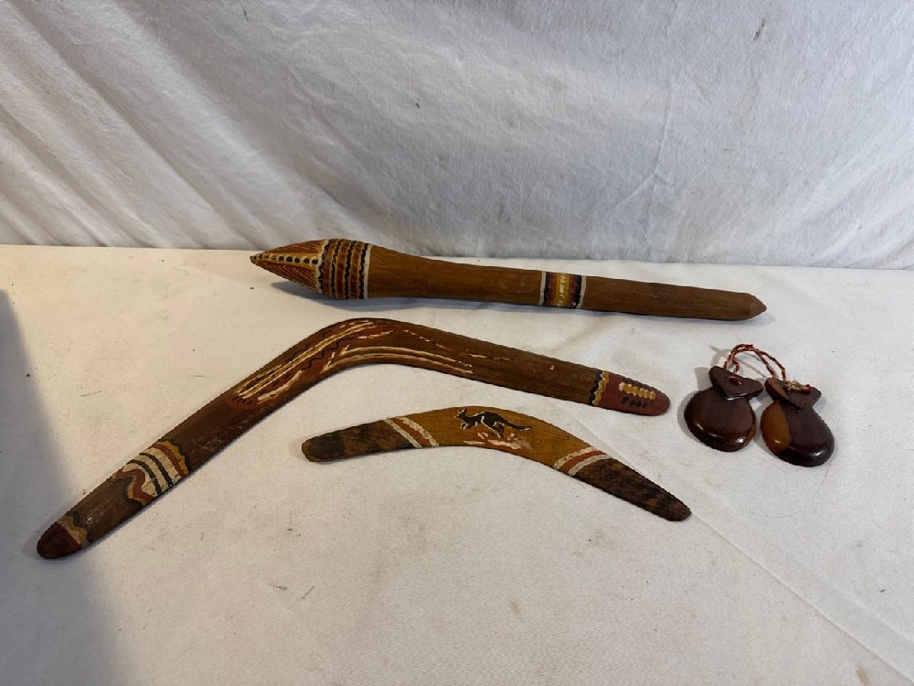 Wooden Boomerangs, Castanets and Clapstick (1 of 6)