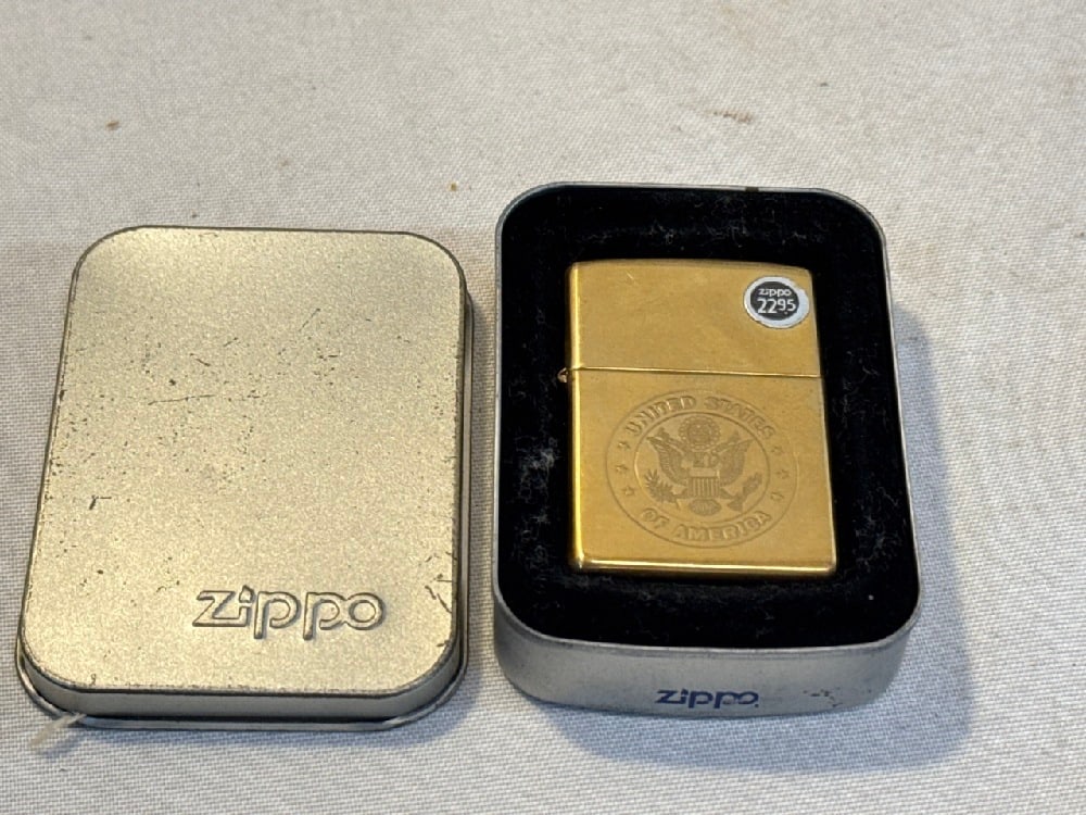 United States Of America Brass Zippo Lighter (1 of 5)