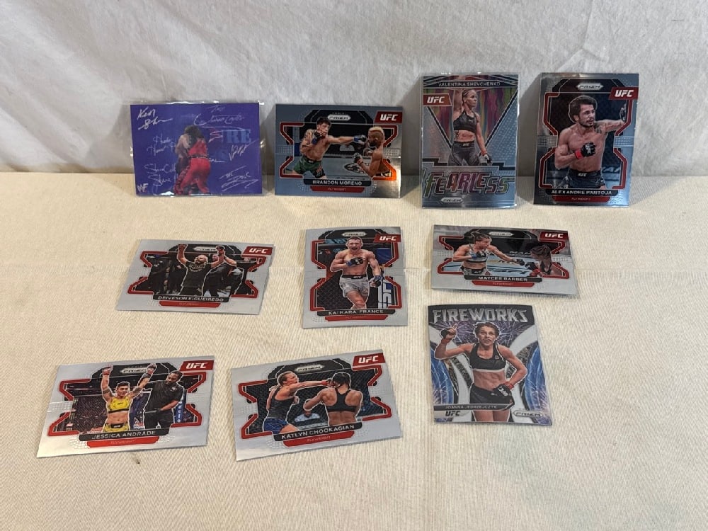 UFC Trading Cards: 9 UFC Trading Cards - 1 WF Trading Card