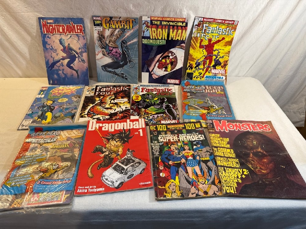 Vtg. Comic Books: Vtg. Comic Books including Monsters, Dragonball, Fantastic Four, Ghost Rider, Nightcrawler and More