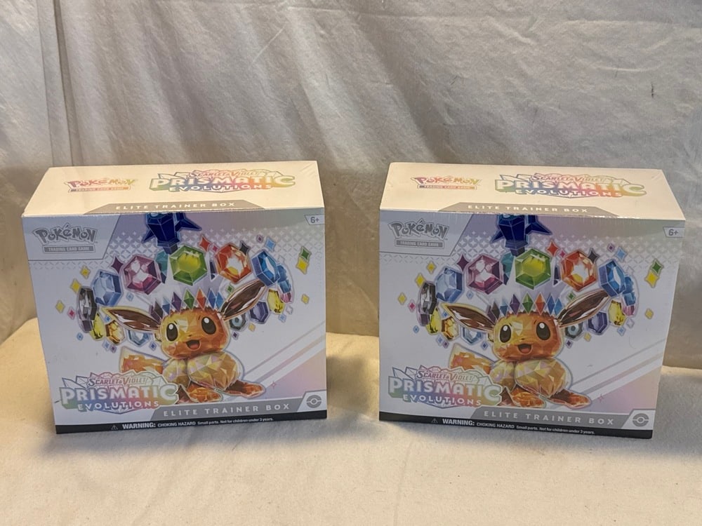 2 Pokemon Scarlet & Violet Prismatic Evolutions Elite Trainer Boxes: 2 Pokemon Scarlet & Violet Prismatic Evolutions Elite Trainer Boxes - Brand New Sealed