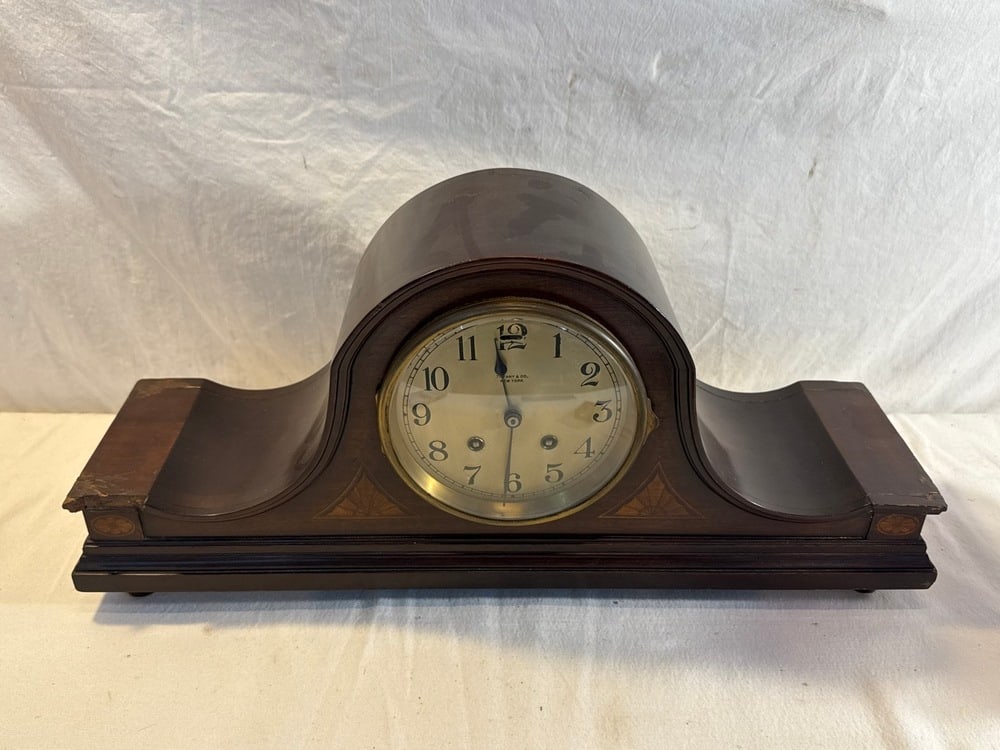 Antique Tiffany and Co. Mantle Clock: Antique Tiffany and Co. Mantle Clock - See Photos For Condition ~ Chelsea. Clockworks ~ 20” x 5 1/4” x 9 1/4” tall