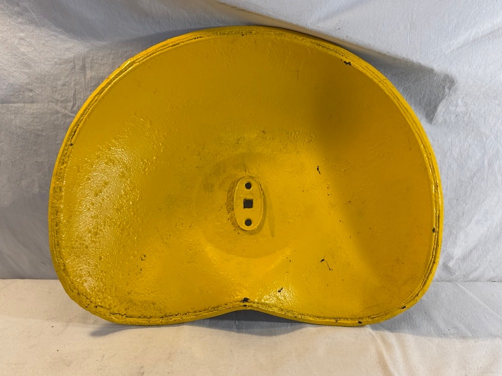 Vtg. Metal Tractor Seat: Vtg. Metal Tractor Seat -Painted Yellow ~ 18 1/2” long x 15 1/4” Wide