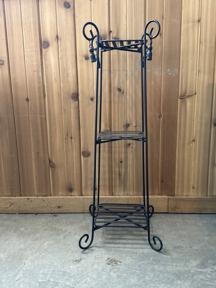 Vintage Metal 3 Tier Plant Stand (1 of 3)