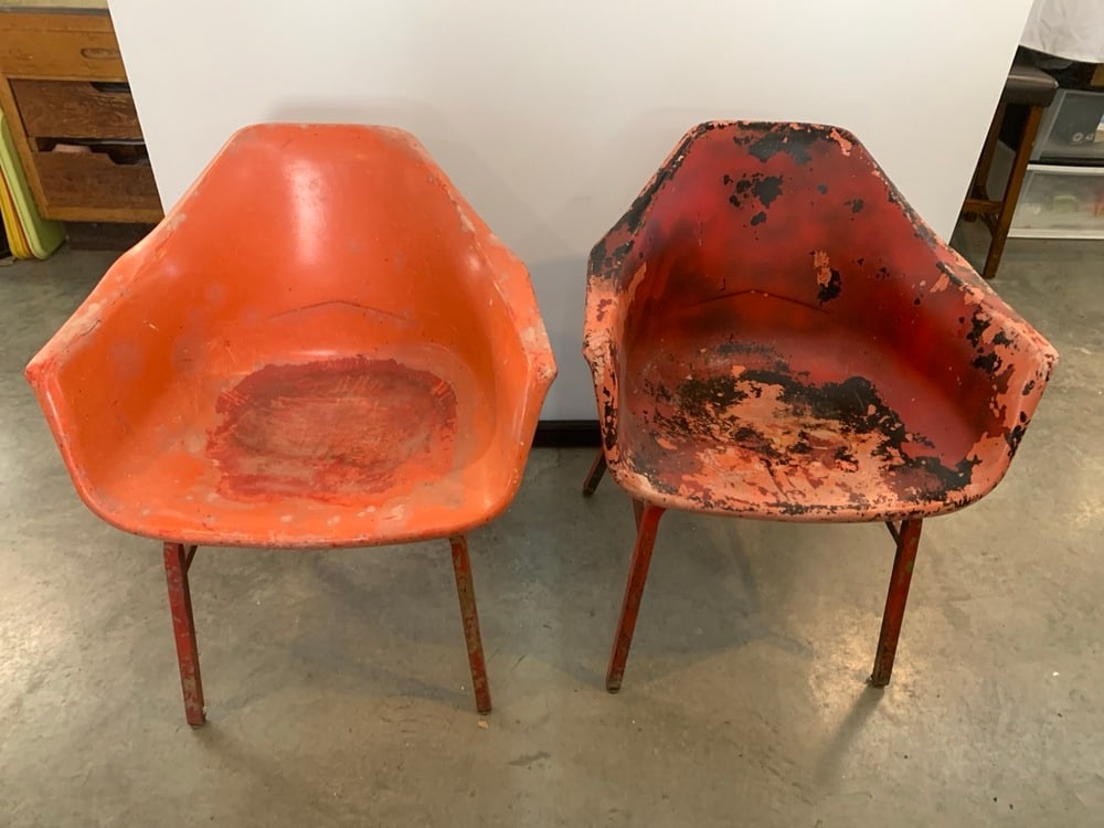 Pr. Mid Century Modern Fiberglass Shell Chairs (1 of 7)