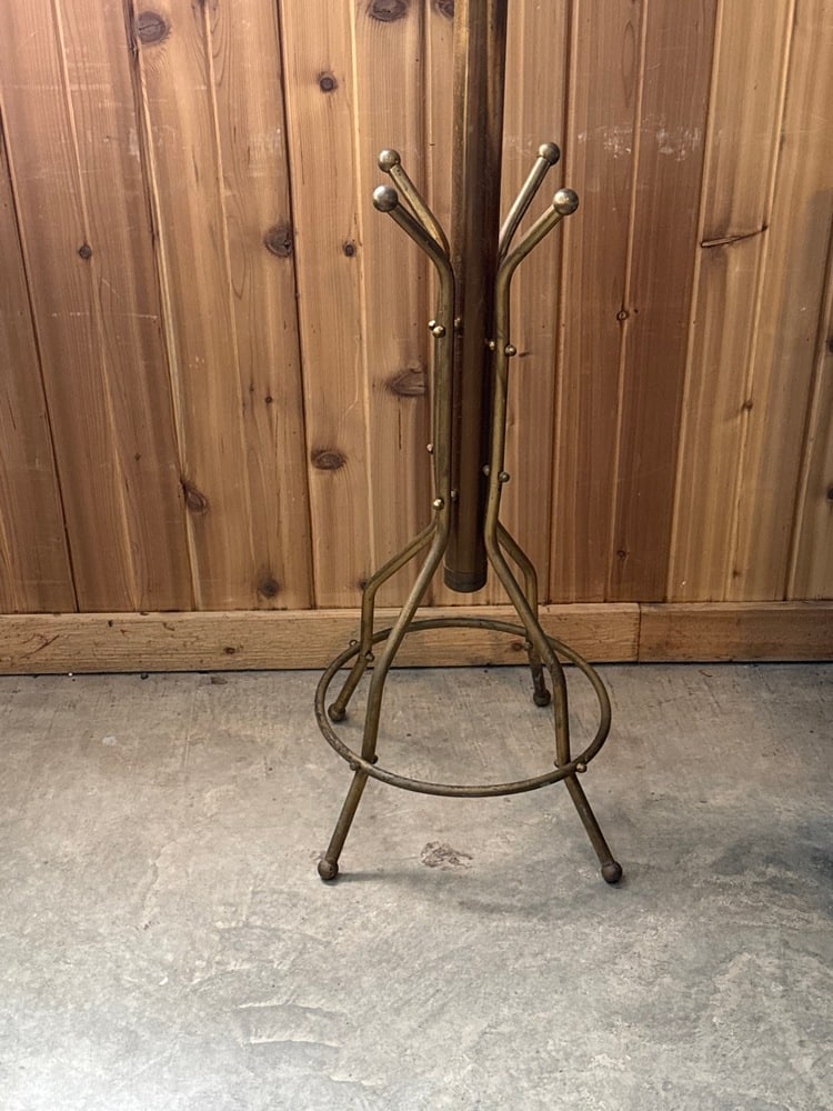 Vtg. Brass Tree Hall: Vtg. Brass Tree Hall - 71” Tall